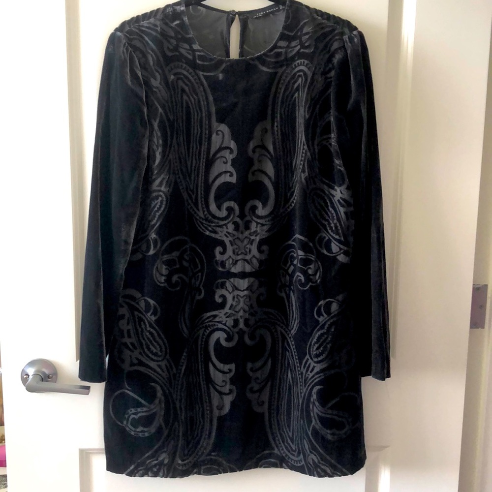 Charcoal Velvet Dress